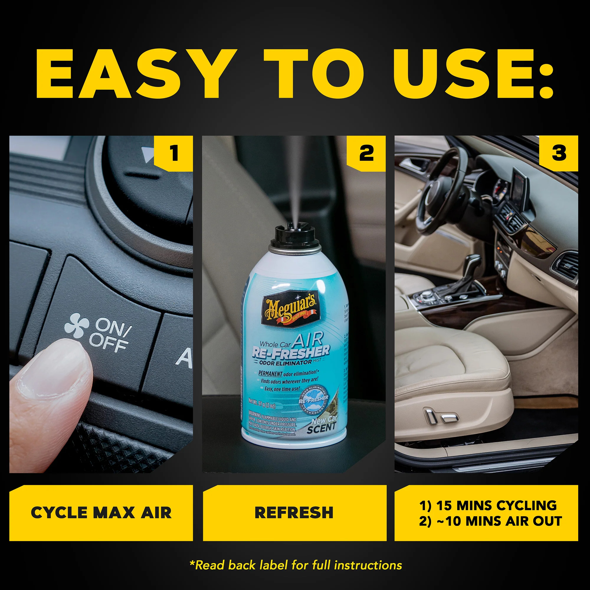 Meguiar's Whole Car Air Re-Fresher - New Car Scent - Foto 4